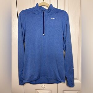 Nike‎ Running Dri Fit Element 1/4 Zip Pullover Womens S Long Sleeve Thumb Holes